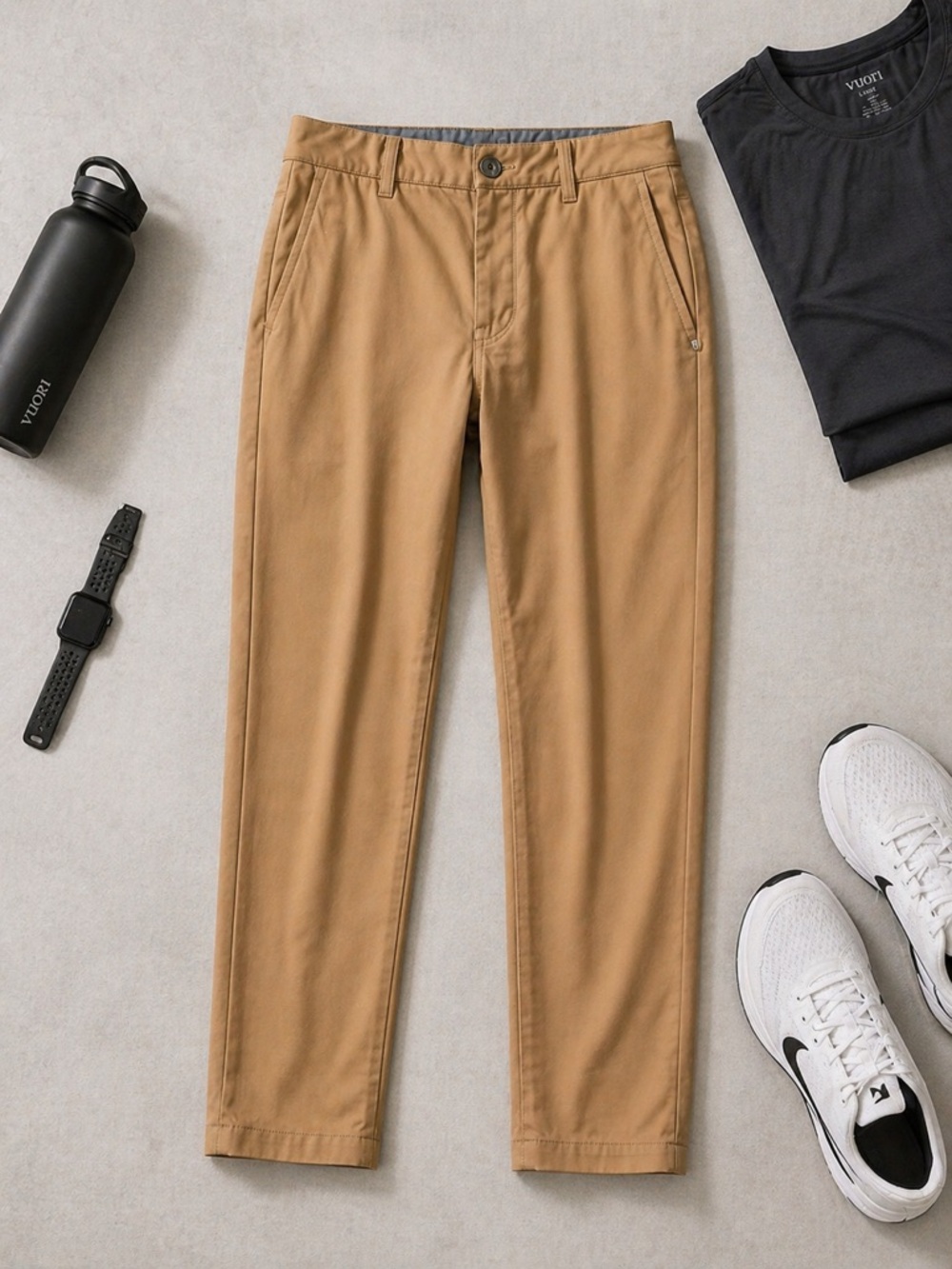 Vuori Tan Performance Pants Slim Fit Stretch Chino Tech Pants